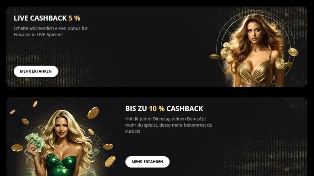 Aktuelle LEX Casino Promotions für Freispiele, Reload und Cashback